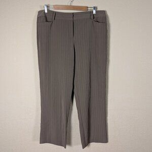 VTG Y2K George Trouser Pants Womens 16 Textured Mocha Brown Business Casual